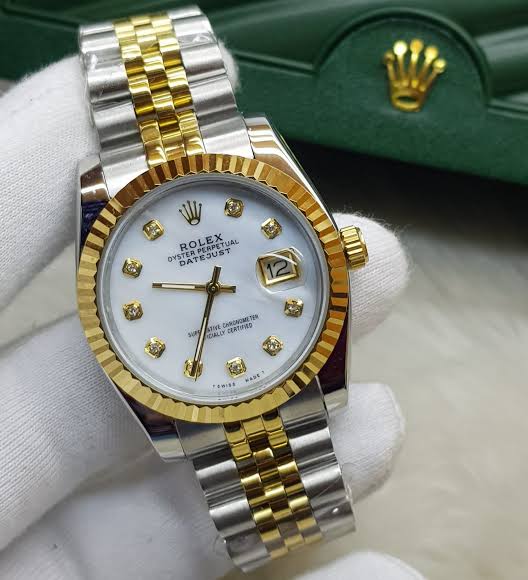 Rolex oyster Two Tone Luxury and Premium watch Black, Gold , Blue & White Dail