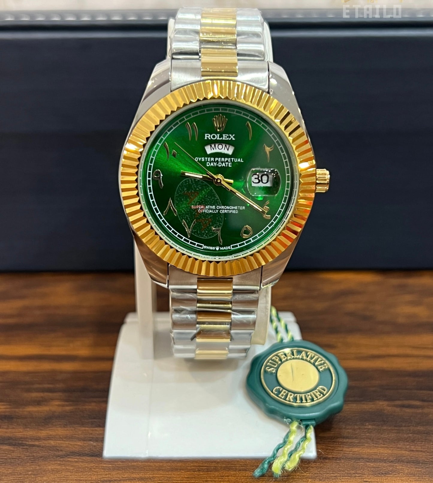 Rolex Arabic Green & Blue Dial | High Class Premium Quality (Rare)
