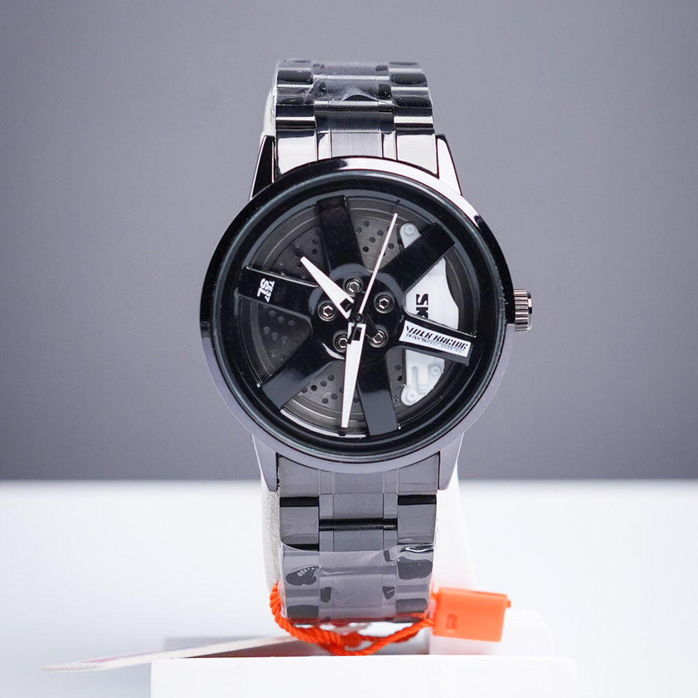(I)Original SKMEI 1787 – Rotating Wheel Rim Watch | Yellow ,Green & White