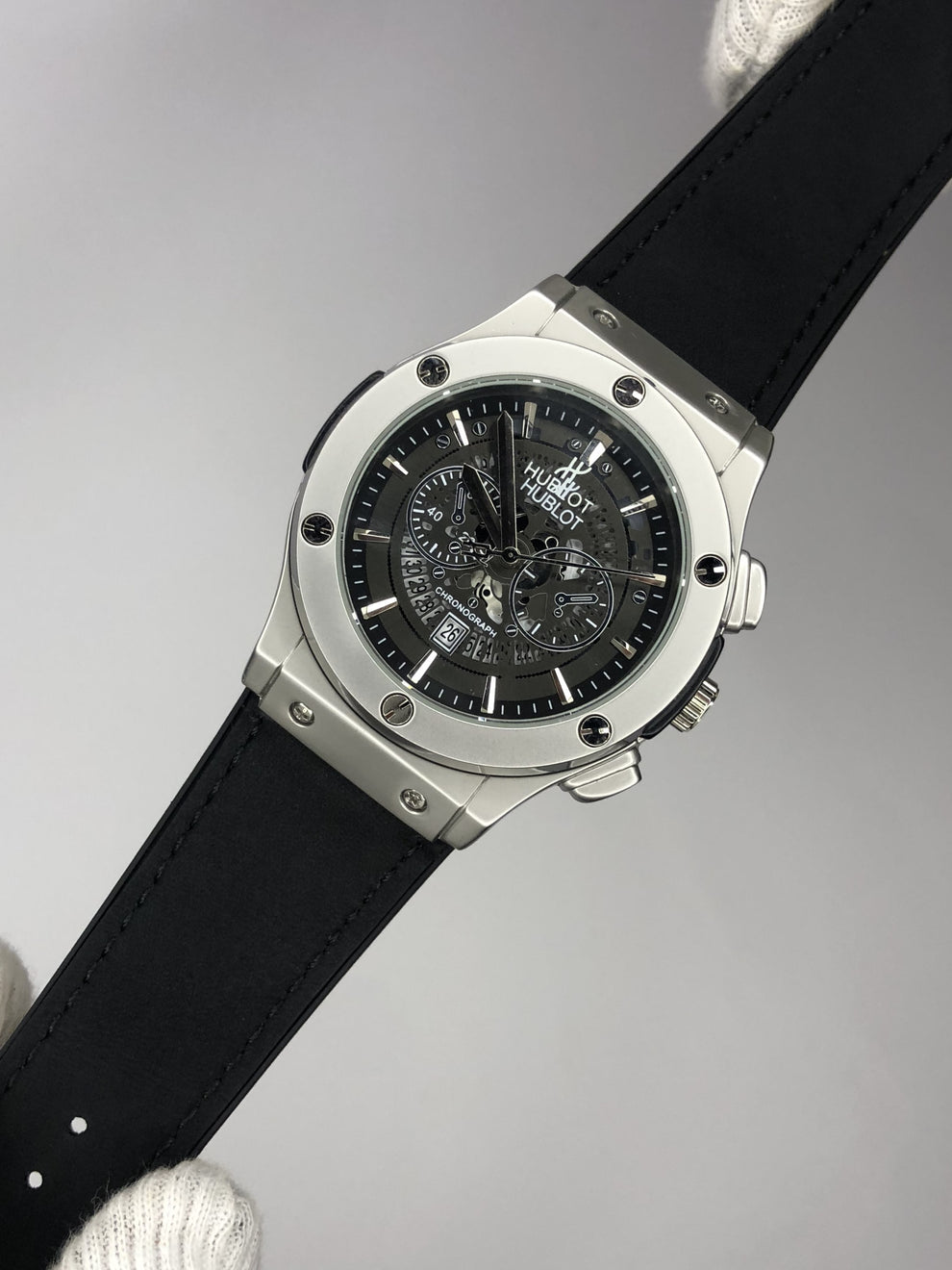 Hublot Skeleton Dial – Black Rubber Strap Watch