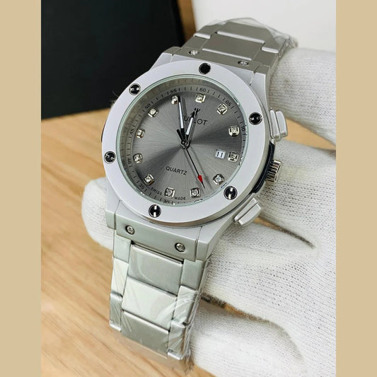 Hublot Daimonds Stone Chain – Heavy Weighted Luxury Watch for Bold Elegance