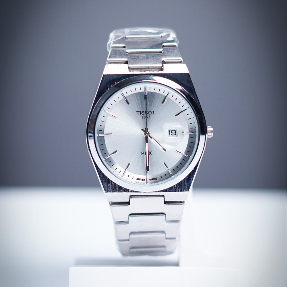 Tissot 1853 PRX – Elegant Swiss Stainless Steel Watch | Black & White Dials