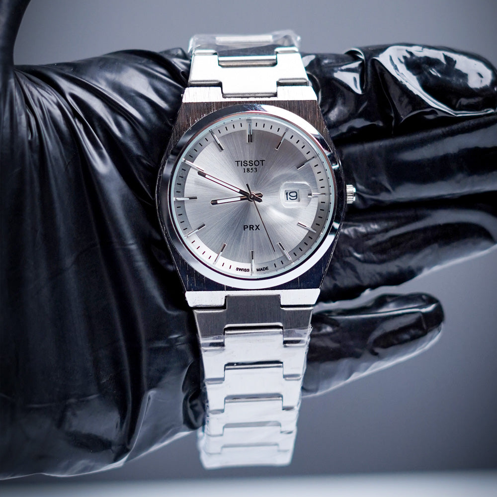 Tissot 1853 PRX – Elegant Swiss Stainless Steel Watch | Black & White Dials