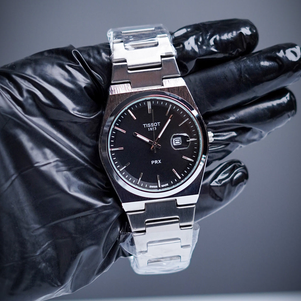 Tissot 1853 PRX – Elegant Swiss Stainless Steel Watch | Black & White Dials