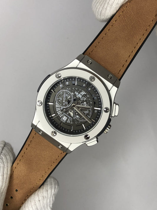 Hublot Skeleton Dial – Black Rubber Strap Watch
