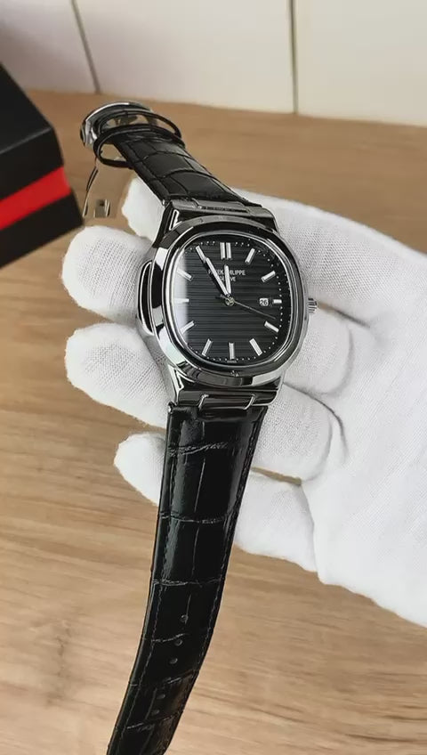 Patek Philippe Classic Analog High Quality Watch | Leather Strap & original Master Lock